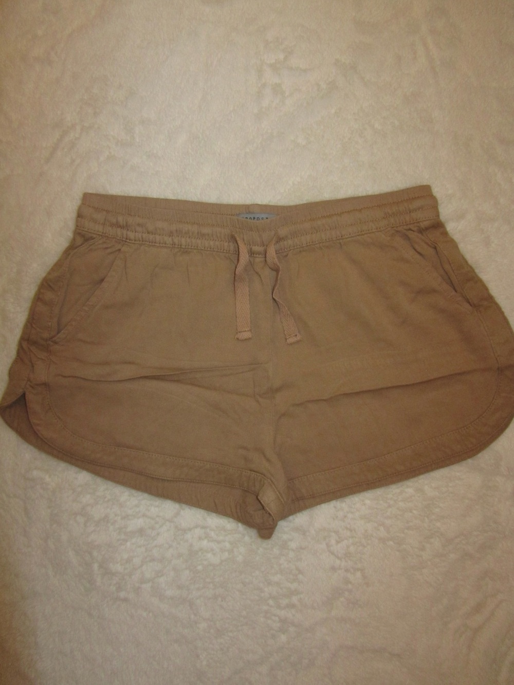 Aeropostale Tan Drawstring Shorts